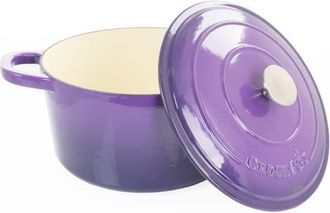 Crock-pot 2 Piece 5 Quart Enameled Cast Iron Dutch Oven with Lid in Purple at Nordstrom