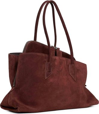 The Attico Womens Top Handle Bag La Passeggiata Medium Light Chocolate Brown Calf Leather (bos Taurus) Handbags Hand