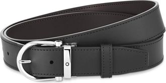 Montblanc Reversible Leather Belt with Horseshoe Buckle