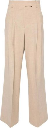 By Malene Birger Broeken, Dames, Beige, M, Wide Broeken