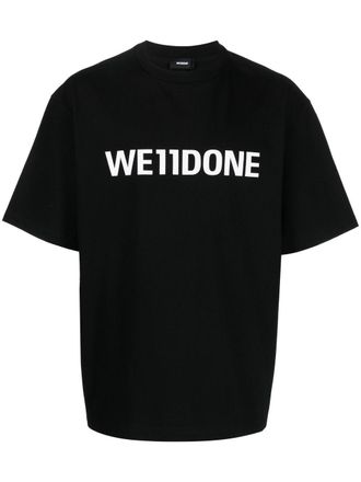 We11done logo-print short-sleeve T-shirt - Black