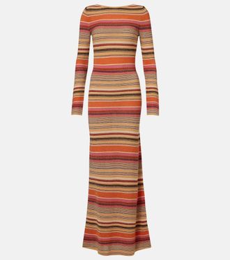 Faithfull The Brand Notturna striped maxi dress