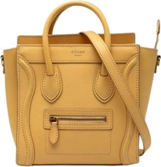 Celine Pre-owned Mini Bags, female, Yellow, Size: ONE SIZE Pre-owned Luggage Tote