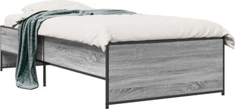 vidaXL Estructura De Cama Sonoma Gris 80 X 200 Cm Madera De Ingenier&iacute;a Vidaxl