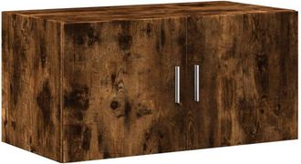 vidaXL Vidaxl - Armario de pared madera ingeniería roble ahumado 80x42,5x40 cm