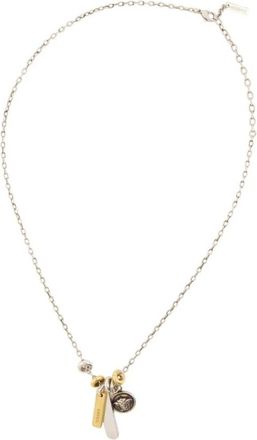 Versace Logo Tag Ketting - Dames - Kettingen - Geel - ONE Size - Accessoires