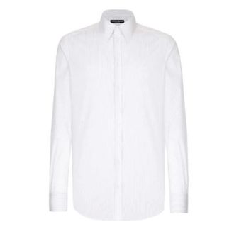 Dolce & Gabbana Formal Shirts, male, White, Size: 2XL Classic White Shirt with Buttons Closure