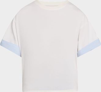 SIMKHAI Sutton Short-Sleeve Combo Top