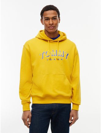 Tommy Hilfiger Mens Tommy Jeans Shadow Logo Hoodie - Countryside Yellow - XL