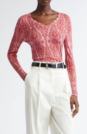 Etro Paisley Rib Sweater in Stampa F.do Rosa at Nordstrom Rack, Size 2 Us / 38 It