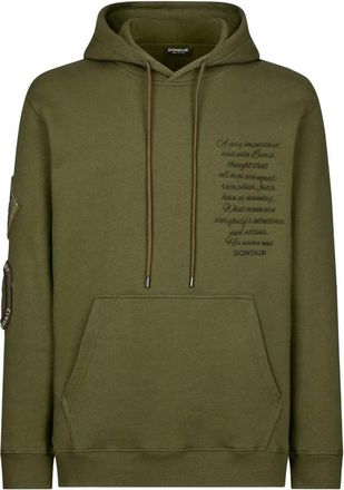Dondup Regular-fit Hoodie - Heren - Hoodies - Groen - L - Katoen - Hoodies & sweatvesten