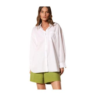 Mason's Dames, Blouses & Shirts, Wit, Maat: M Katoen