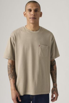 Levi's Camiseta Heavyweight con bolsillo - Hombre - S - Crema / Vintage Khaki