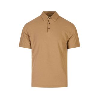 Zanone Polo Shirts, male, Brown, Size: 2XL Slim Fit IceCotton Polo