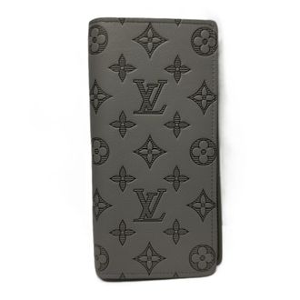 Louis Vuitton Monogram Shadow Gray Monogram Shadow Long Wallet (Bi-Fold) (Pre-Owned)
