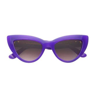 Emmanuelle Khanh Cherry Bold Cat-Eye Sunglasses With Inner Bevels