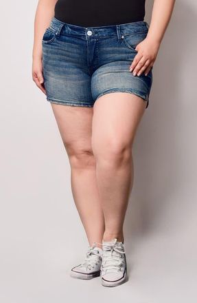 Slink Jeans Side Vent Denim Shorts in Aria at Nordstrom, Size 20W