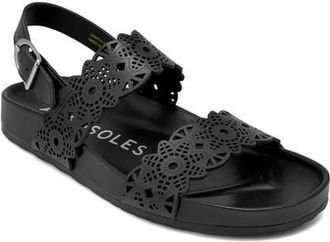 Aerosoles Lily Perforated Slingback Sandal in Black Perf Fx Nappa at Nordstrom, Size 8.5