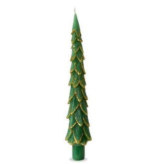 Tag Gilded Pine Tree Taper Candle S/2 Green Green Paraffin Wax Christmas at Nordstrom