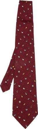 Dunhill Cravatta Zodiac in seta Pre-owned - Rosso