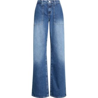 L'agence Christel High Waist Wide Leg Jeans in Atlantis at Nordstrom, Size 28