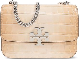 Tory Burch Borsa a spalla Eleanor piccola con effetto coccodrillo - Toni neutri