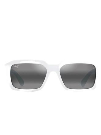 Maui Jim Küpale rectangle-frame sunglasses - Wit