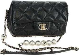 Chanel Pre-owned Vintage Mini Shoulder Bag - Dames - Vintage Mini Tas - Zwart - ONE Size - Vintage
