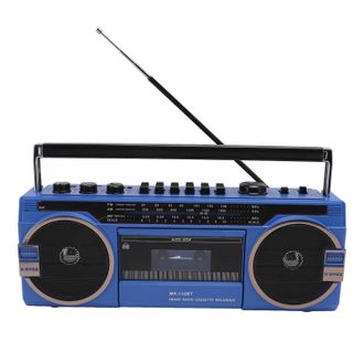 OEM Radiocasete Retro Bluetooth Con Entrada Usb, Sd Y Aux De 3,5 Mm, Reproductor Y Grabador De Casetes Am/fm/sw (azul)