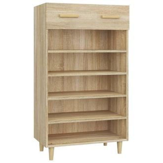 vidaXL Zapatero Madera Contrachapada Color Roble 60x35x105 Cm Vidaxl