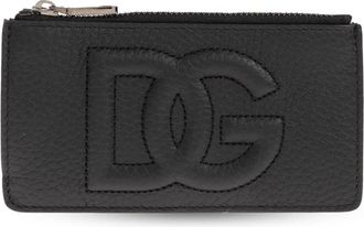 Dolce & Gabbana Kaarthouder met logo - Heren - Portefeuilles - Zwart - ONE Size - Leer - Accessoires