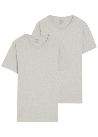Polo Ralph Lauren Logo-embroidered Stretch-cotton T-shirt - set of two - Grey - XL