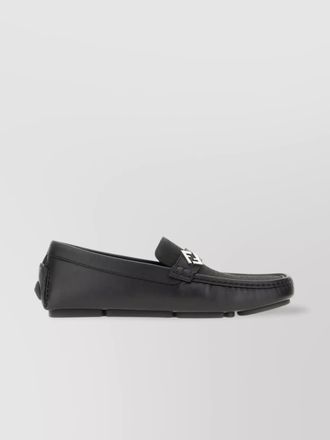 Fendi leather driver loafers