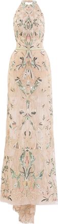 Saiid Kobeisy Halter-Neck Lace Dress With Intricate Dandelion Embroidery