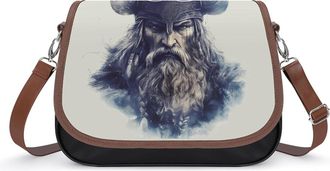 Generic Valhalla-Viking Norse Mythology God Womens Crossbody Bag Fashion Shoulder Handbags Message Tote Bag with Adjustable Strap