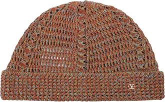 Valentino Garavani Accessoires, Heren, Bruin, ONE Size, Stijlvolle hoeden met CUFFIA-ontwerp