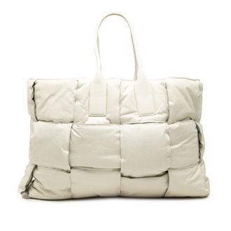 Bottega Veneta White Leather Tote Bag (Pre-Owned)