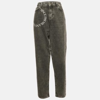 Emporio Armani Dark Grey Denim High Waist Jeans M