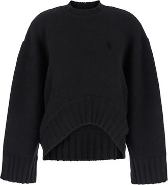 The Attico Black Crewneck Sweater