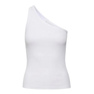 Gestuz E&eacute;n schouder Bright White Top - Dames - Tops - Wit - Maat: 2XS Katoen
