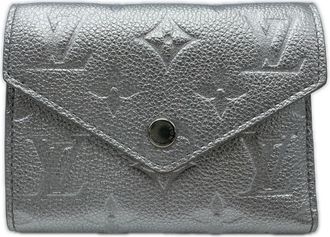 Louis Vuitton Monogram Empreinte Silver Leather Long Wallet (Tri-Fold) (Pre-Owned)