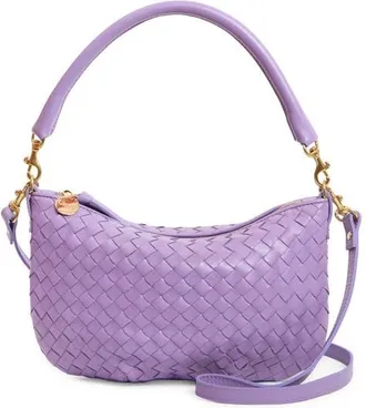 Clare Vivier Petit Moyen Woven Leather Messenger Bag in Jacaranda at Nordstrom