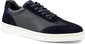 Jones Bootmaker Mens Saladino Leather Lace Up Trainers - Navy - Size UK 10