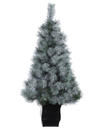 Nearly Natural 4Ft. Snowy Mountain Pine Artificial Christmas Tree