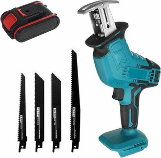 OEM Sierra De Gancho, Sierra El&eacute;ctrica Port&aacute;til De Una Mano Con Bater&iacute;a Y 4 Hojas, 0-4000 Rpm, Para Carpinter&iacute;a, Metal Y Pl&aacute;stico (una Bater&iacute;a Y Una Carga