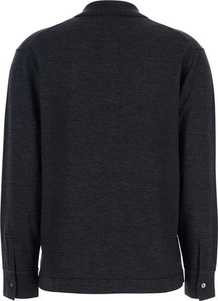 P.A.R.O.S.H. Womens Grey Polo Shirt With Classic Collar Wool T-Shirts & Jerseys