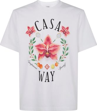 Casablanca Casa Way Orchid Print Classic T-Shirt