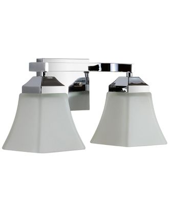 Jonathan Y Designs Jonathan Y Staunton 15In 2-Light Iron/Glass Modern Cottage Led Vanity Light