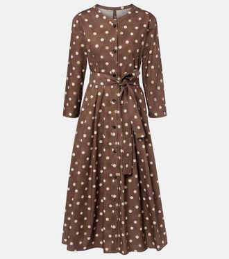 Max Mara Pesche polka-dot cotton shirt dress