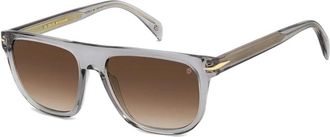 Eyewear by David Beckham Flat-top Zonnebril - unisex - Zonnebrillen - Grijs - 56 MM - Accessoires